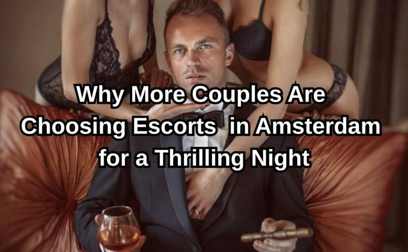 Elegant couple exploring an intimate escort experience in a luxury Amsterdam hotel