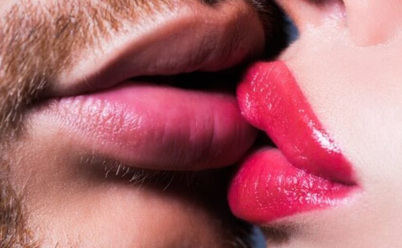 French kissing with luxury escort in Amsterdam suite